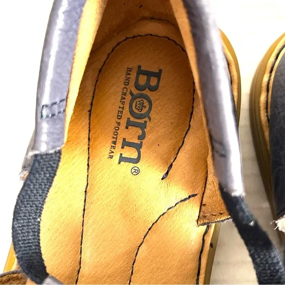 Born Cove Modern Blue Leather Flat Sandal Womens Size 8 M - Picture 6 of 10